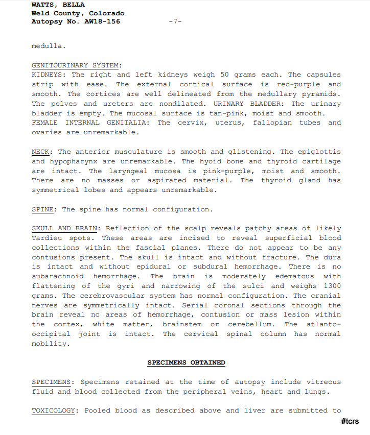 Shan’ann, Bella and Celeste Watts 25 Page Autopsy Report TRUE CRIME