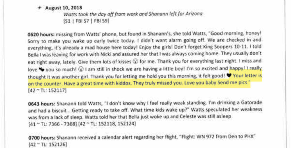 Shan’ann’s Last Love Letter to Chris Watts [UPDATED] TRUE CRIME